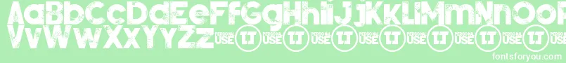 SilverForteGrungedemo Font – White Fonts on Green Background