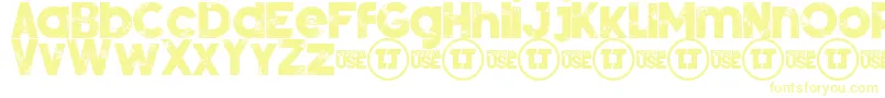 Шрифт SilverForteGrungedemo – жёлтые шрифты