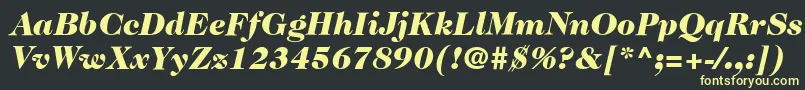 Więcej informacji o czcionce ItcCaslon224LtBlackItalic Czcionka ItcCaslon224LtBlackItalic – żółte czcionki na czarnym tle