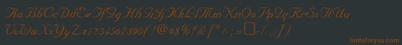 Шрифт NiklasRegular – коричневые шрифты на чёрном фоне