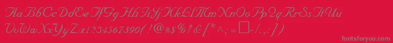 NiklasRegular Font – Gray Fonts on Red Background