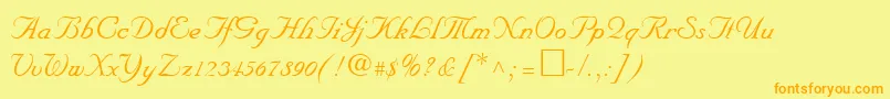 NiklasRegular Font – Orange Fonts on Yellow Background