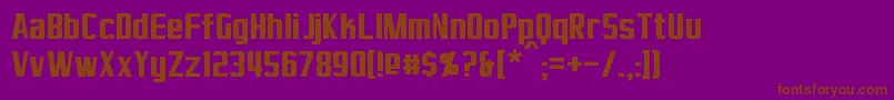 Virtucorp Font – Brown Fonts on Purple Background