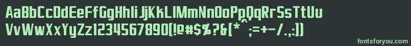 フォントVirtucorp – 黒い背景に緑の文字