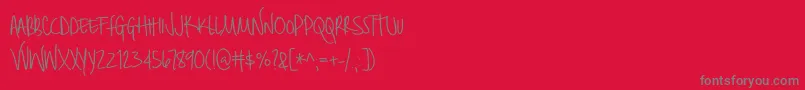 Brilliant Font – Gray Fonts on Red Background