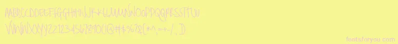 Police Brilliant – polices roses sur fond jaune
