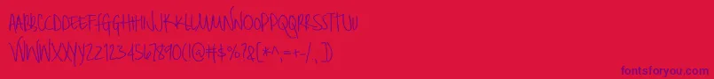 Brilliant-Schriftart – Violette Schriften auf rotem Hintergrund