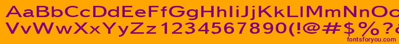 Textbook150n Font – Purple Fonts on Orange Background