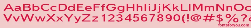 フォントTextbook150n – ピンクの背景に赤い文字