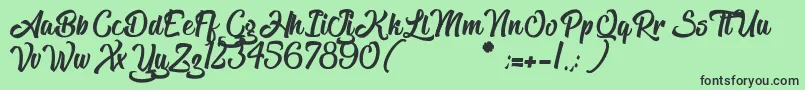 TheBlacklist Font – Black Fonts on Green Background