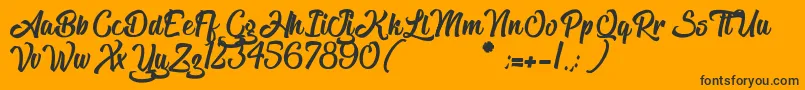 TheBlacklist Font – Black Fonts on Orange Background