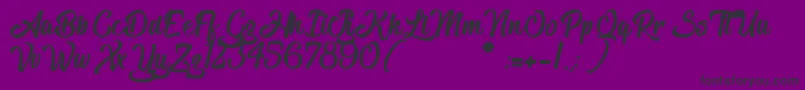 TheBlacklist Font – Black Fonts on Purple Background