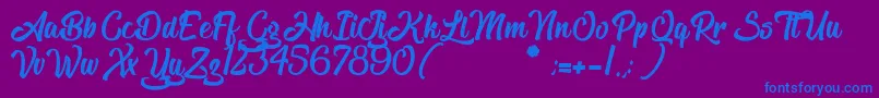 TheBlacklist Font – Blue Fonts on Purple Background