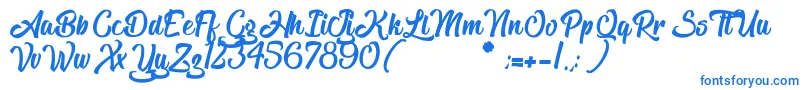 TheBlacklist Font – Blue Fonts on White Background