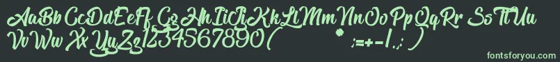 TheBlacklist Font – Green Fonts on Black Background