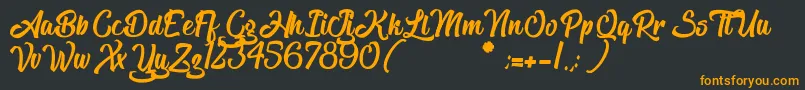TheBlacklist Font – Orange Fonts on Black Background