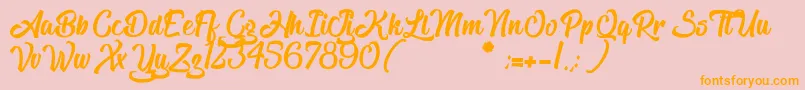 TheBlacklist Font – Orange Fonts on Pink Background