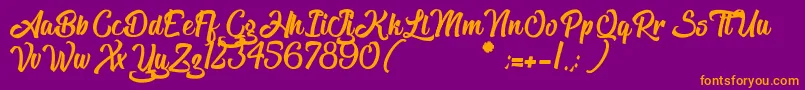 TheBlacklist Font – Orange Fonts on Purple Background