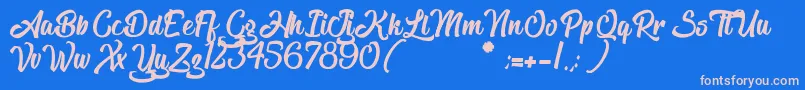 TheBlacklist Font – Pink Fonts on Blue Background