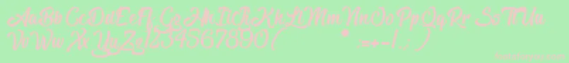 TheBlacklist Font – Pink Fonts on Green Background