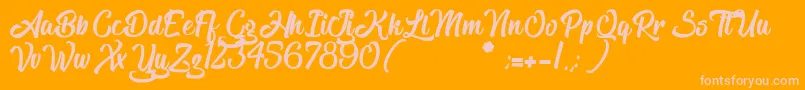 TheBlacklist Font – Pink Fonts on Orange Background