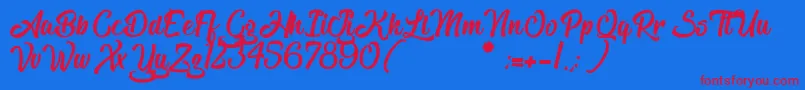 TheBlacklist Font – Red Fonts on Blue Background