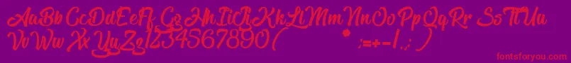 TheBlacklist Font – Red Fonts on Purple Background