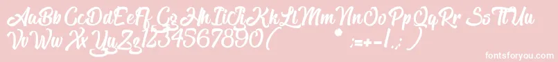 TheBlacklist Font – White Fonts on Pink Background