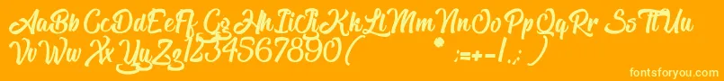 TheBlacklist Font – Yellow Fonts on Orange Background