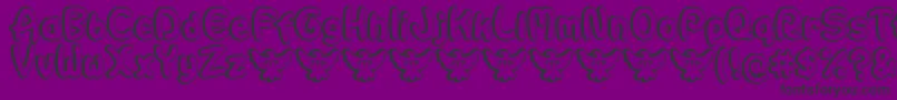 AutarquicaDemoFontFfp-Schriftart – Schwarze Schriften auf violettem Hintergrund