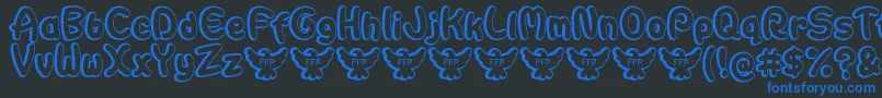 AutarquicaDemoFontFfp Font – Blue Fonts on Black Background