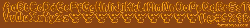 AutarquicaDemoFontFfp Font – Orange Fonts on Brown Background