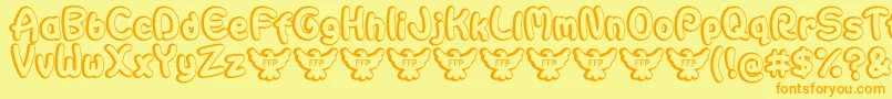 AutarquicaDemoFontFfp Font – Orange Fonts on Yellow Background