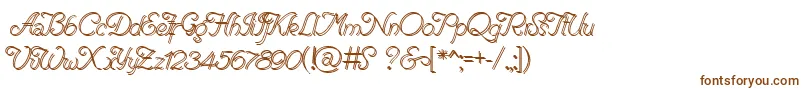 Шрифт RenaniaDoubleLine – коричневые шрифты на белом фоне