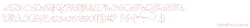 RenaniaDoubleLine Font – Pink Fonts on White Background