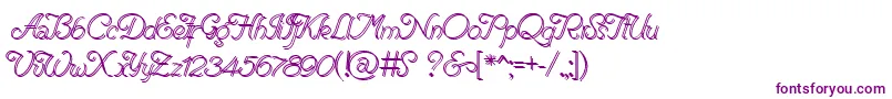 RenaniaDoubleLine Font – Purple Fonts on White Background