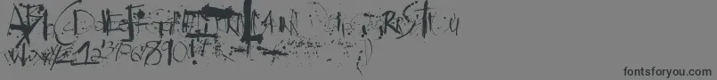 Steadmanesque-Schriftart – Schwarze Schriften auf grauem Hintergrund