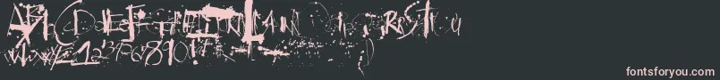 Steadmanesque Font – Pink Fonts on Black Background