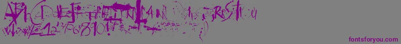 Steadmanesque-Schriftart – Violette Schriften auf grauem Hintergrund