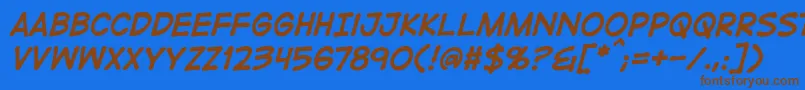 Шрифт DigitalstripbbBoldital – коричневые шрифты на синем фоне