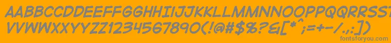 DigitalstripbbBoldital Font – Gray Fonts on Orange Background