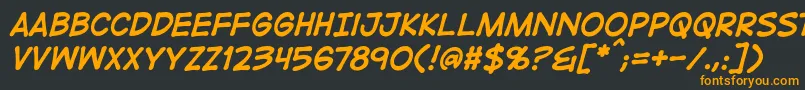 DigitalstripbbBoldital Font – Orange Fonts on Black Background