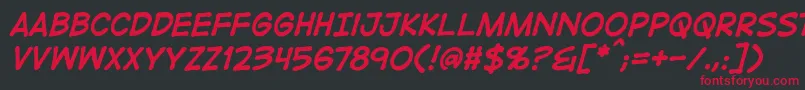 Шрифт DigitalstripbbBoldital – красные шрифты на чёрном фоне