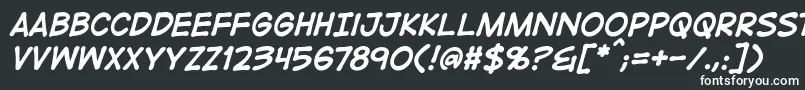 Шрифт DigitalstripbbBoldital – белые шрифты на чёрном фоне