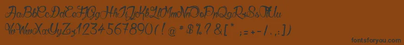 GueulesDeLoup2 Font – Black Fonts on Brown Background