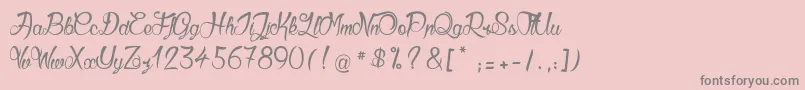 GueulesDeLoup2 Font – Gray Fonts on Pink Background
