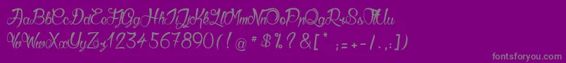 GueulesDeLoup2 Font – Gray Fonts on Purple Background