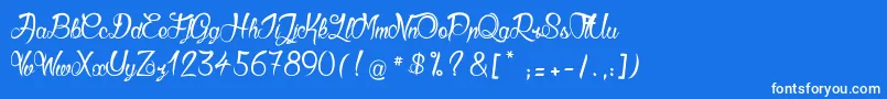 GueulesDeLoup2 Font – White Fonts on Blue Background