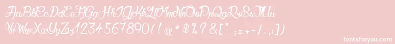 GueulesDeLoup2 Font – White Fonts on Pink Background