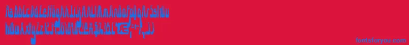 フォント10.15SaturdayNightBrk – 赤い背景に青い文字